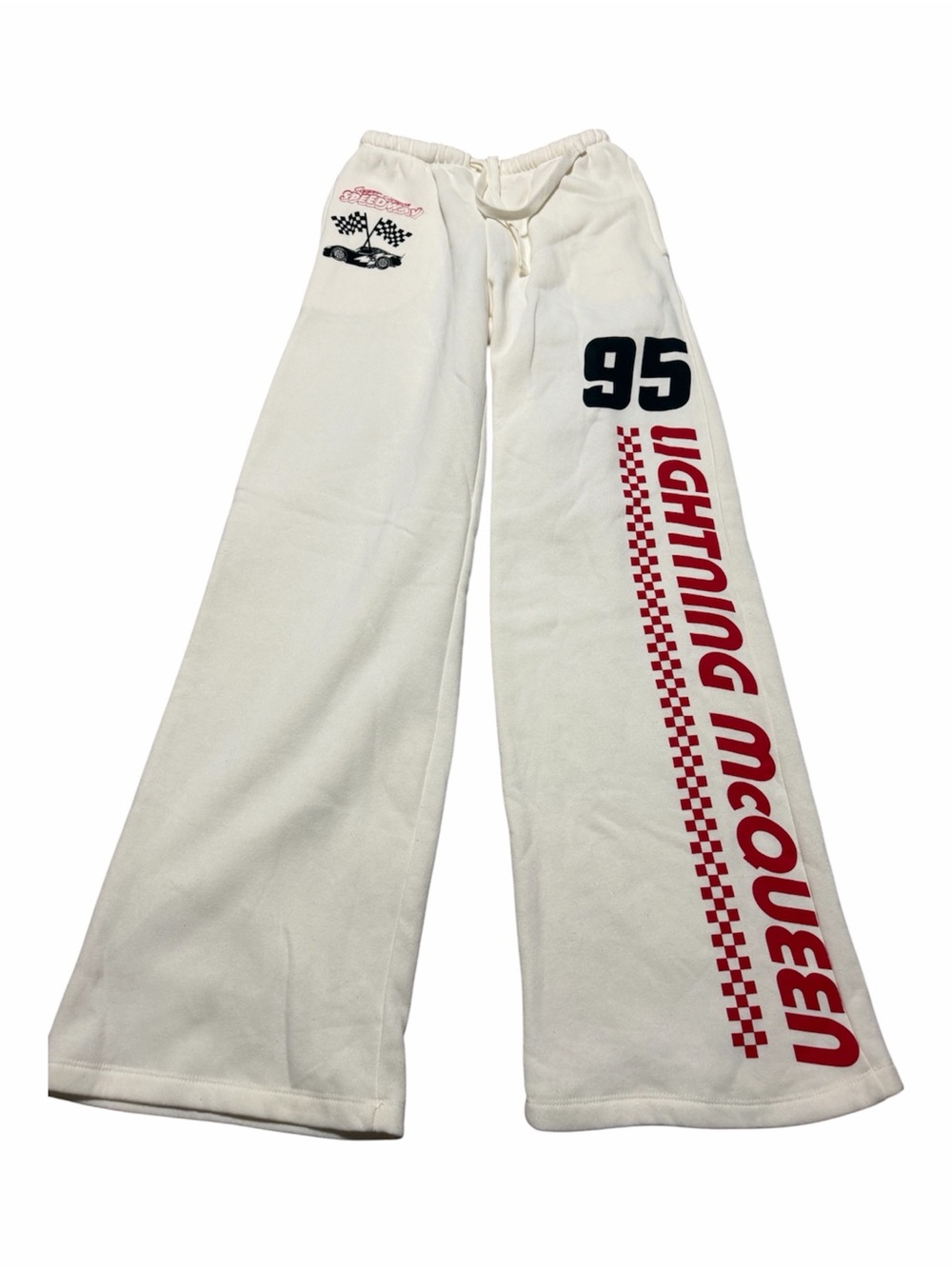 Disney Pixar Wide Leg 'Lightning McQueen' Sweat Pants Size XS Cars Racing